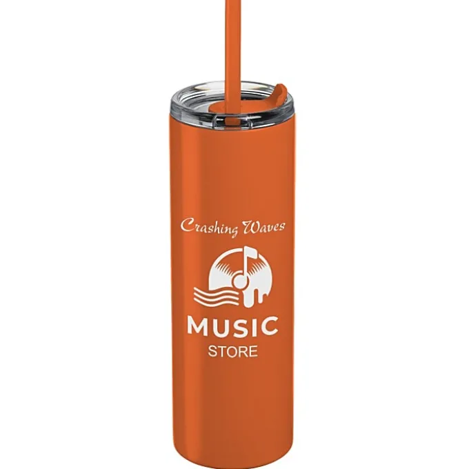 Lane Stainless Tumbler with Straw - 16 oz.