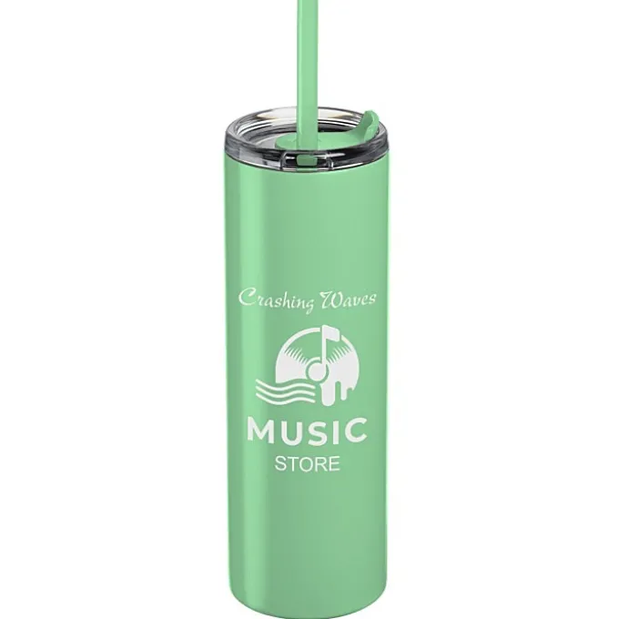 Lane Stainless Tumbler with Straw - 16 oz.