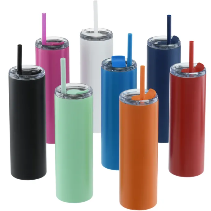 Lane Stainless Tumbler with Straw - 16 oz.