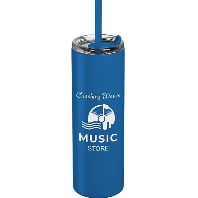 Lane Stainless Tumbler with Straw - 16 oz.