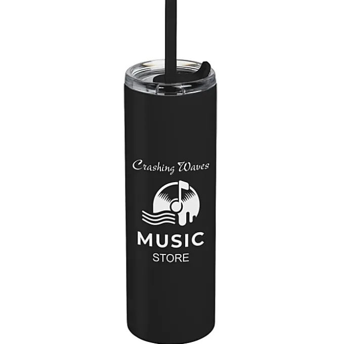Lane Stainless Tumbler with Straw - 16 oz.