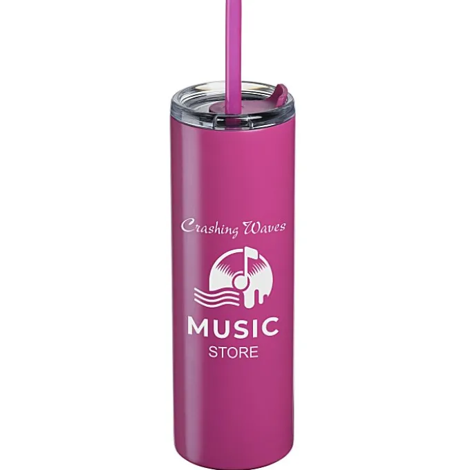 Lane Stainless Tumbler with Straw - 16 oz.