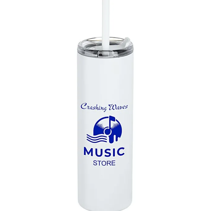 Lane Stainless Tumbler with Straw - 16 oz.