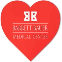 Lapel Sticker by the Roll - Heart - 2-7/16 inches x 2-1/2 inches
