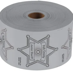 Lapel Sticker by the Roll - Sheriff Badge