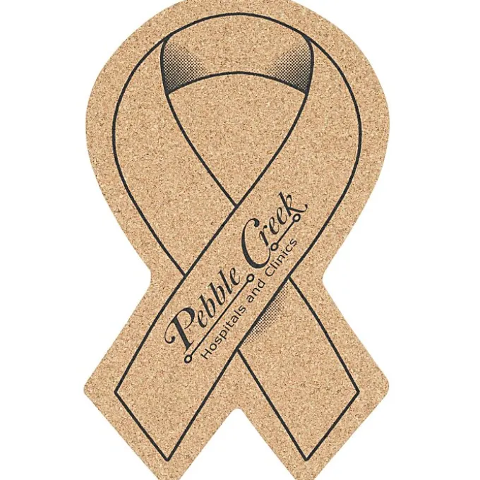 Large Cork Coaster - Awareness Ribbon