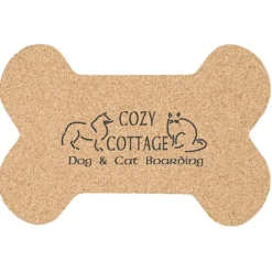 Large Cork Coaster - Bone