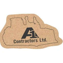 Large Cork Coaster - Bulldozer