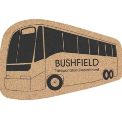 Large Cork Coaster - Bus