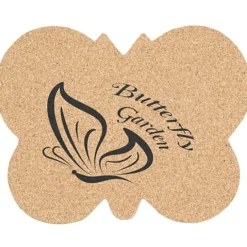 Large Cork Coaster - Butterfly