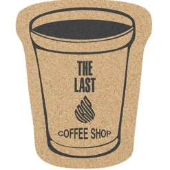 Large Cork Coaster - Coffee Cup