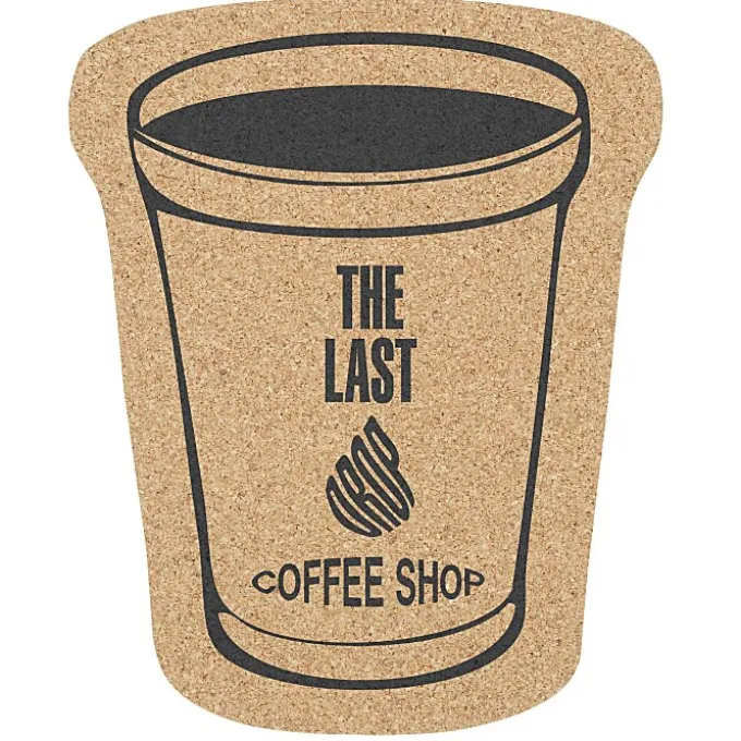 Large Cork Coaster - Coffee Cup