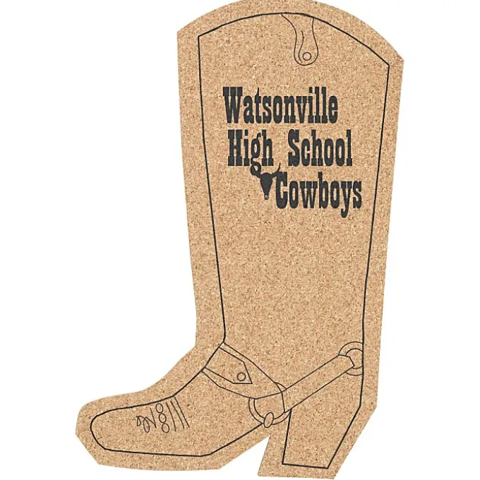 Large Cork Coaster - Cowboy Boot