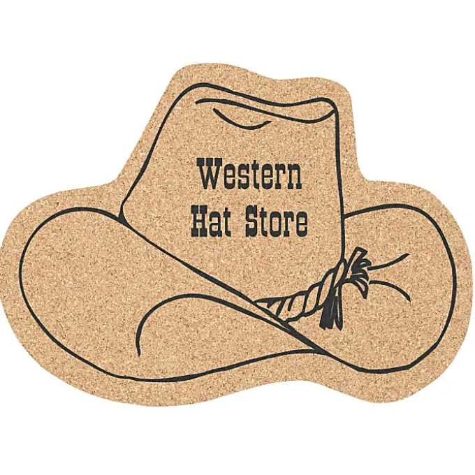 Large Cork Coaster - Cowboy Hat