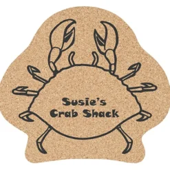 Large Cork Coaster - Crab