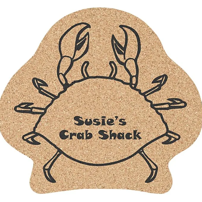 Large Cork Coaster - Crab