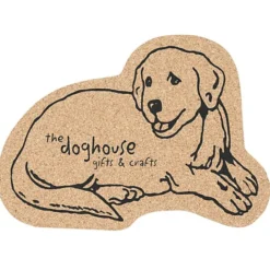 Large Cork Coaster - Dog