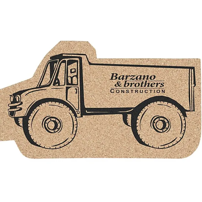 Large Cork Coaster - Dump Truck