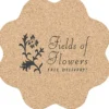 Large Cork Coaster - Flower