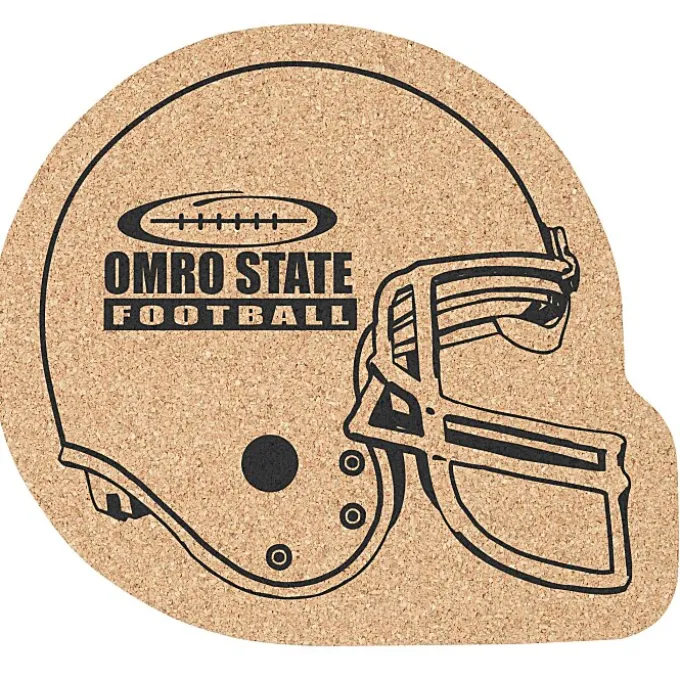 Large Cork Coaster - Football Helmet