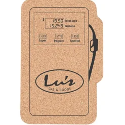 Large Cork Coaster - Gas Pump