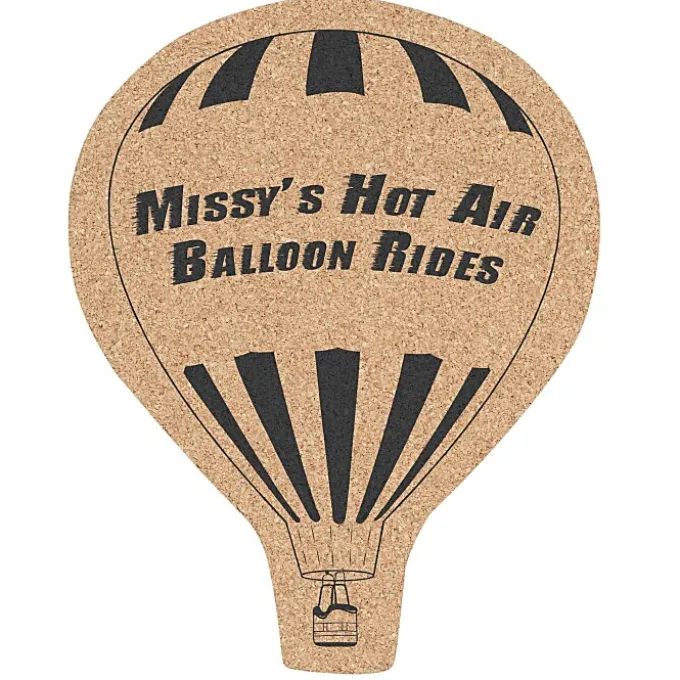 Large Cork Coaster - Hot Air Balloon