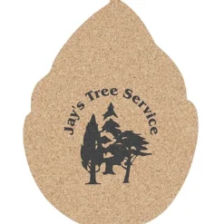 Large Cork Coaster - Leaf
