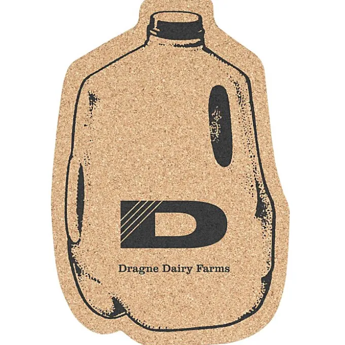 Large Cork Coaster - Milk Jug