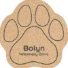 Large Cork Coaster - Paw