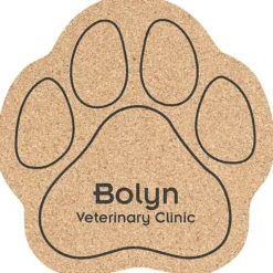 Large Cork Coaster - Paw