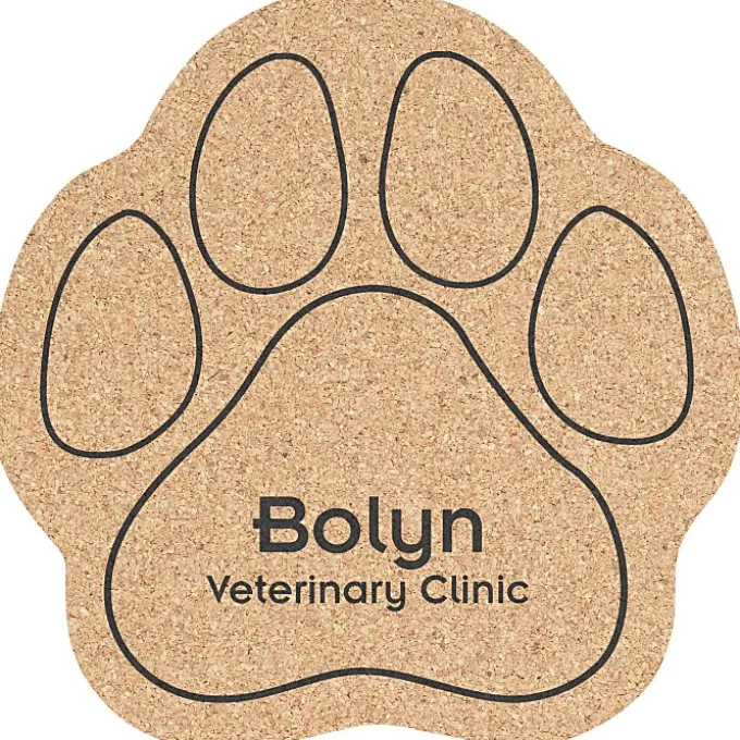 Large Cork Coaster - Paw