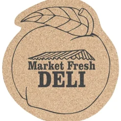 Large Cork Coaster - Peach