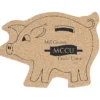 Large Cork Coaster - Piggy Bank