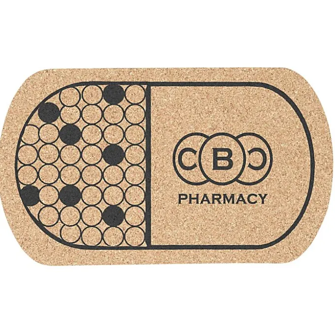 Large Cork Coaster - Pill