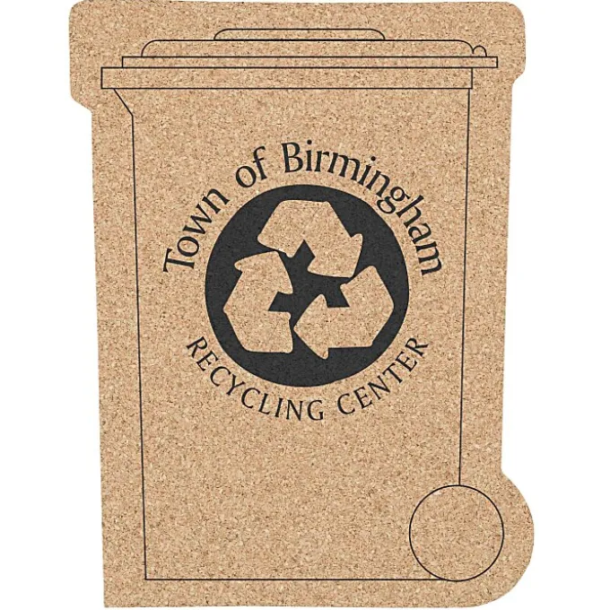 Large Cork Coaster - Recycle Bin