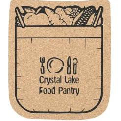 Large Cork Coaster - Shopping Bag