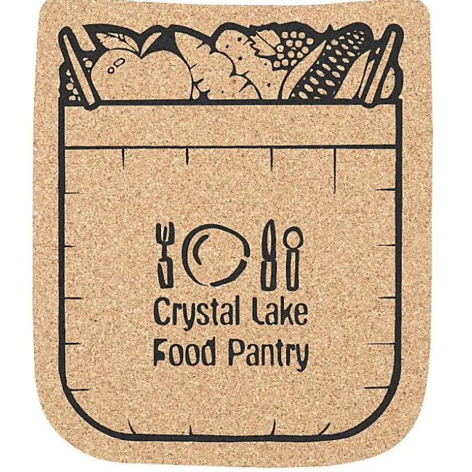 Large Cork Coaster - Shopping Bag