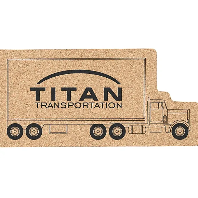 Large Cork Coaster - Tractor Trailer Semi