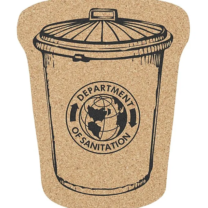 Large Cork Coaster - Trash Can