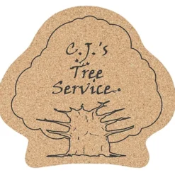 Large Cork Coaster - Tree