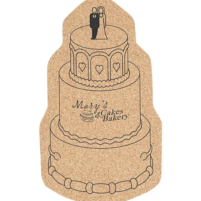 Large Cork Coaster - Wedding Cake
