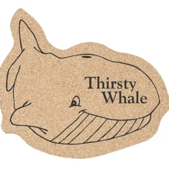 Large Cork Coaster - Whale