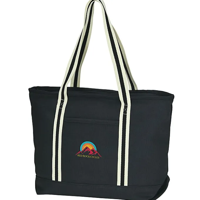 Large Cotton Canvas Admiral Tote - Embroidered