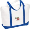 Large Heavyweight Cotton Canvas Tote - Embroidered