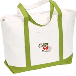 Large Heavyweight Cotton Canvas Tote - Embroidered