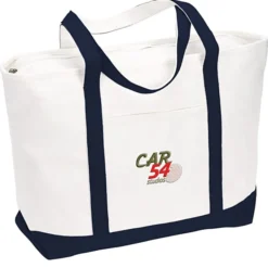 Large Heavyweight Cotton Canvas Tote - Embroidered