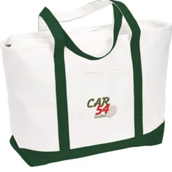 Large Heavyweight Cotton Canvas Tote - Embroidered