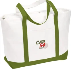 Large Heavyweight Cotton Canvas Tote - Embroidered