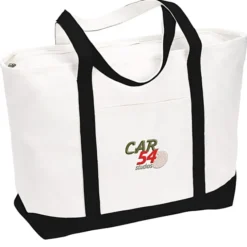 Large Heavyweight Cotton Canvas Tote - Embroidered