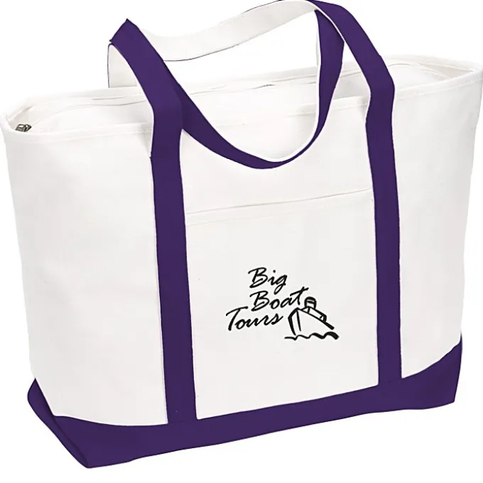 Large Heavyweight Cotton Canvas Tote - 24 hr